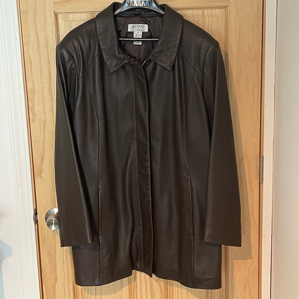 Women’s Alfani Leather Coat in size 3X